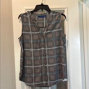 Plaid Sleeveless women’s top size medium